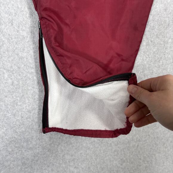 VINTAGE 90s Track Pants Mens Large Maroon Gold 23 UMD U of M Fleece Lined USA - Picture 9 of 12